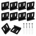 thumbnail image 1 of 10pcs Heavy Duty Mirror Hanging Kit, Heavy Mirror Mounting Hardware Mirror Clips for Wall Mounting, Double Hole Black, 1 of 7