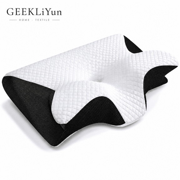 Cervical Pillow Ergonomic Memory Foam Neck Pillow for Pain Relief (24.4 x 14.6 x 4.7 inches); Suitable for Side, Back, and Stomach Sleepers; Ergonomic Contoured Design; Removable and Washable Cover.