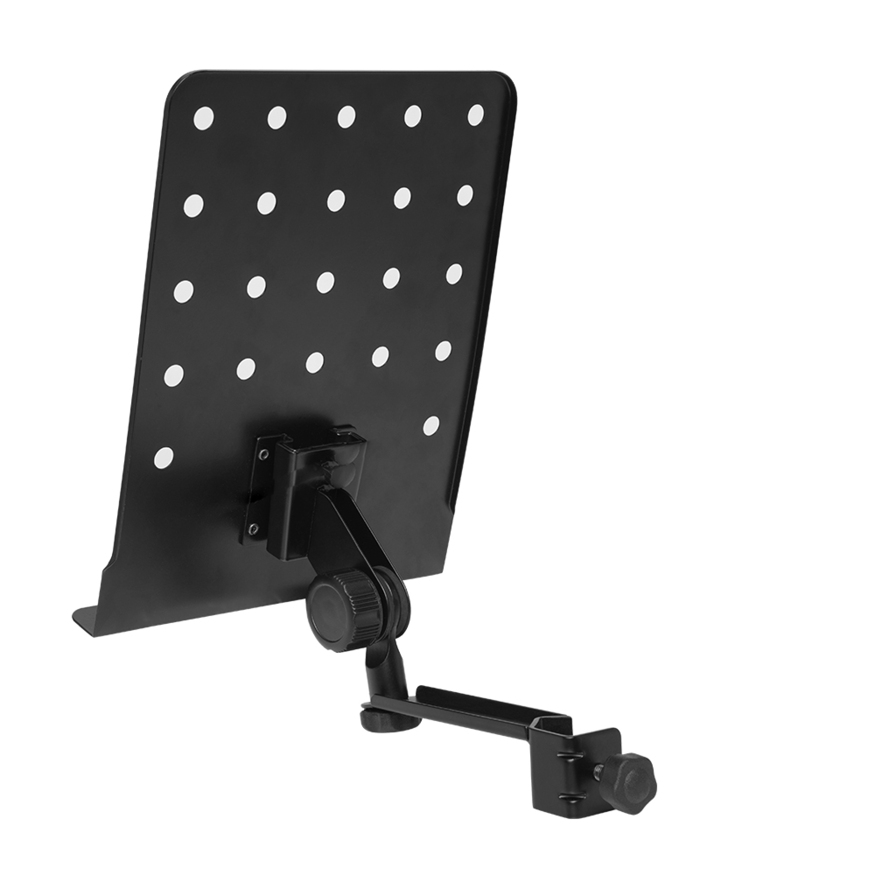 Stagg MUS-ARM 1 Small Perforated Music Stand Plate with Attachable Holder Arm