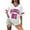 Hot Pink2, variant on XIAONU T Shirts For Women Letter Print V-Neck baggy pleasure Sporty T-Shirt Short Sleeves Oversized Trendy T Shirts