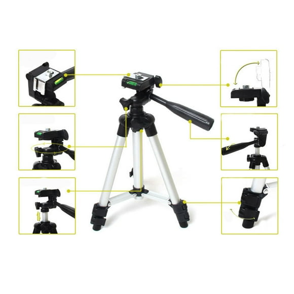WASHWEPE Camera Tripod Mount Aluminum Alloy Adjustable Portable 1Pcs for Video Cameras