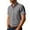 Gray, variant on Coorders Mens Linen Shirt, Men's Regular-Fit Short Sleeve Casual Button Down Shirts, Black, XXXL
