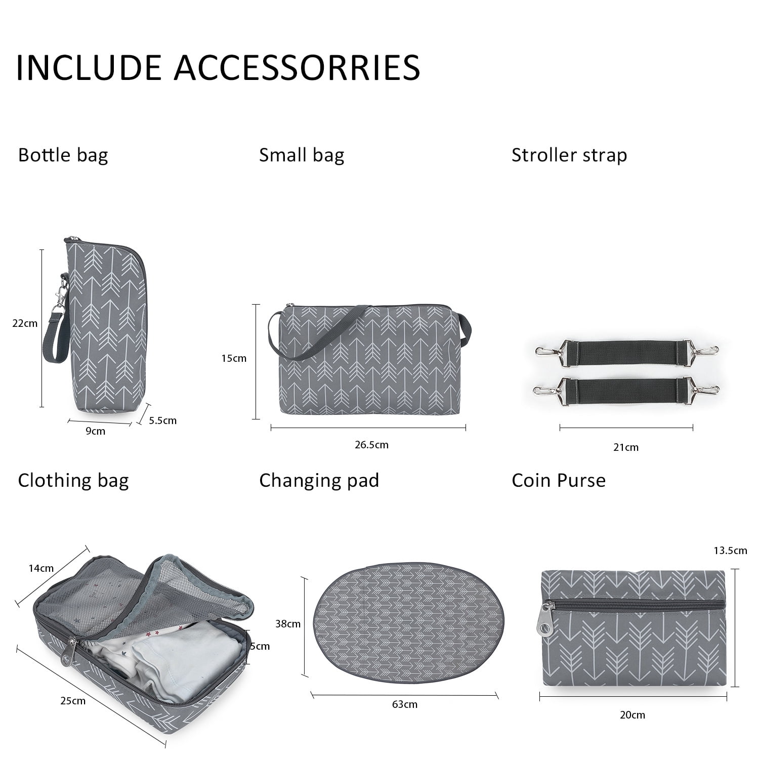 SPEKSEE Versatile Large Capacity Mommy Bag Diaper Tote with Multiple Accessories for Outdoor Use