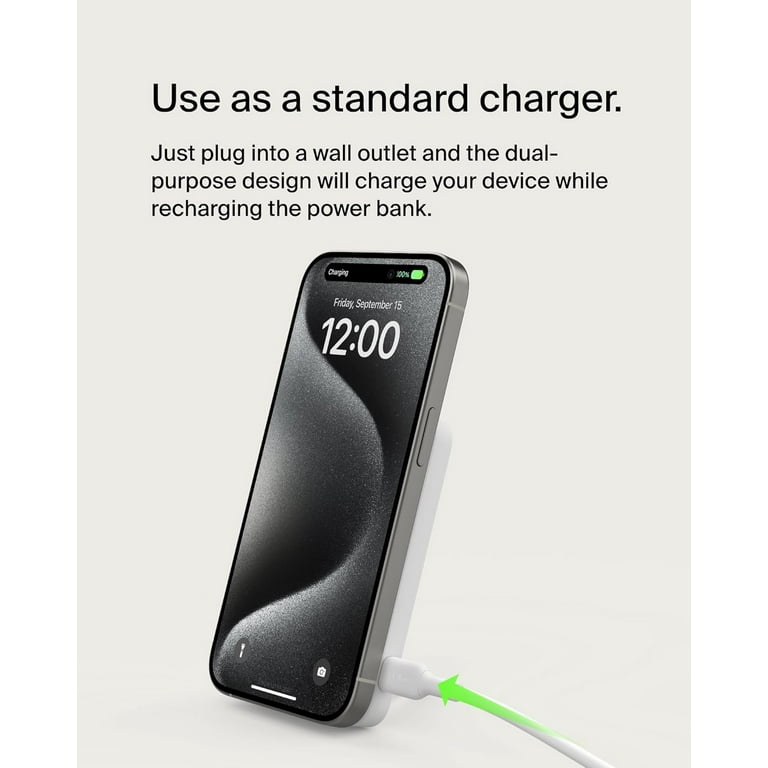 Belkin BoostCharge Pro Wireless Power Bank 5K w/ Qi2, MagSafe Compatible + Built-in Pop-up Kickstand - Compatible w/iPhone 16, 16 Plus, 16 Pro, 16 Pro Belkin BoostCharge Pro Wireless Power Bank 5K w/ Qi2, MagSafe Compatible + Built-in Pop-up Kickstand - Compatible w/iPhone 16, 16 Plus, 16 Pro, 16 Pro