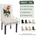 thumbnail image 3 of Christmas Chair Covers Set of 6 Gingerbread Stretch Parsons Chair Slipcovers Christmas Tree Snowman for Xmas Dining Room Decor Chair Seat Protectors (Gingerbread Tree,6PCS), 3 of 7
