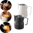 thumbnail image 4 of Espumador de leche de acero inoxidable para capuchino, café y latte Beige 500ml Negro 350ml, 4 of 7