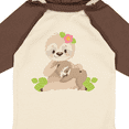 thumbnail image 4 of Inktastic Sloth Mom with Baby Sloth and Flowers Boys or Girls Long Sleeve Baby Bodysuit, 4 of 5