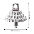 thumbnail image 2 of SEWACC 100Pack Round DIY Tree Ornament Caps Plastic Silver for Mall Decorations Crafting Enthusiasts, 2 of 8