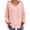 Pink, variant on Vedolay Sweater Womens 2023 Casual Pullover Sweaters V Neck Long Sleeve Knit Tops,Pink L