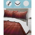 thumbnail image 3 of Twin XL Quilt Bedding Set, Red Ocean Waves Reversible Summer Quilt 3 Pieces, Summer Beach Coastal Abstract Lightweight Bedspreads Coverlets with 2 Pillow Shams for All Seasons, 3 of 5