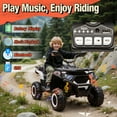thumbnail image 5 of Joyracer 24V 4x4 Kids ATV Electric 4-Wheeler with 2-Seater, 24 Volt Ride on Toys for Big Kids w/ Kneepads, 4x200W Motors, Bluetooth Music, Black, 5 of 9