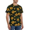 thumbnail image 4 of Yiaed Flower (2) Print Mens Short Sleeve Tight Fit T-Shirt, Crewneck Casual Tee-XX-Large, 4 of 5