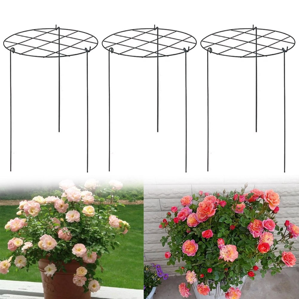 RichLink 3Pcs Plant Climbing Frame Hydrangea Rose Bracket Creative Climbing Flower Bracket Gardening Green Plant Support Bracket Fixed Ro,Grid type