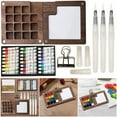 thumbnail image 4 of Ditregsr Travel Paint Palette Portable Watercolor Set Wooden Grid Paint Box (15 Grid), 4 of 9