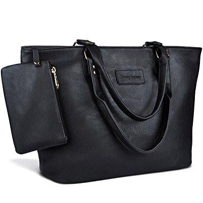Leather Tote Bags Zippered Handbags Shoulder Bag WAY.MAY I Love My Dog Coffee and Napping