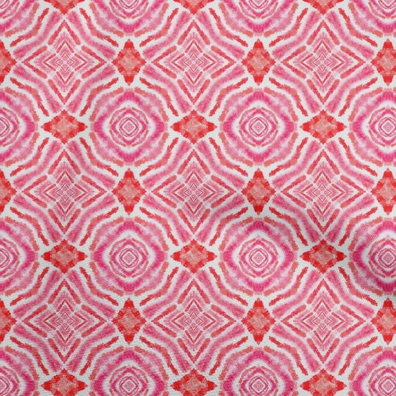 oneOone Silk Tabby Magenta Fabric Asian Tie & Dye Sewing Material Print Fabric By The Yard 42 Inch Wide