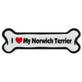 thumbnail image 1 of Dog Bone Shaped Car Magnets: I Love My Norwich Terrier, 1 of 1