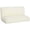 White, variant on Plush Wide Folding Floor Mattress: Contemporary Bean Bag Floor Sofa Bed, Foam Filling Wall Couch Sleeper, Cream White for Living Room