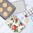 thumbnail image 5 of Yayeee Pot Holders Kitchen Heat Resistant with Pocket 7"x9.8" Cotton Oven Cooking Hot Pads, Apples Flower Pattern, 5 of 7