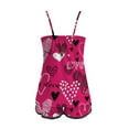 thumbnail image 5 of Xmyrz Valentine's Day Pajamas For Women Set Sleeveless Heart Loungewear Pj'S Spaghetti Strap Shorts Set Leisure Loose Thin Sleepwear Outfit Set, 5 of 6