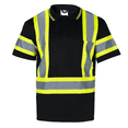 thumbnail image 2 of JORESTECH Hi-Vis Short-Sleeved, Two-Toned Work Safety Polo Shirt, PS-06 (Black, 2XL), 2 of 10