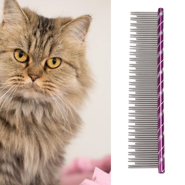 Peignes en Acier pour Animaux, Peigne à Nœud Ouvert Sécuritaire Réutilisable pour Animal