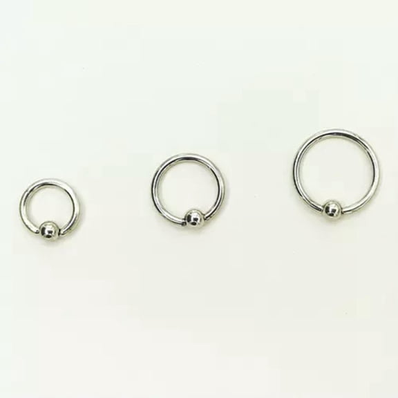 K-KED 100pcs/lot Steel Captive Bead Ring BCR Cartilage Ear Piercing Tragus Lip Hoop-16G 10mm