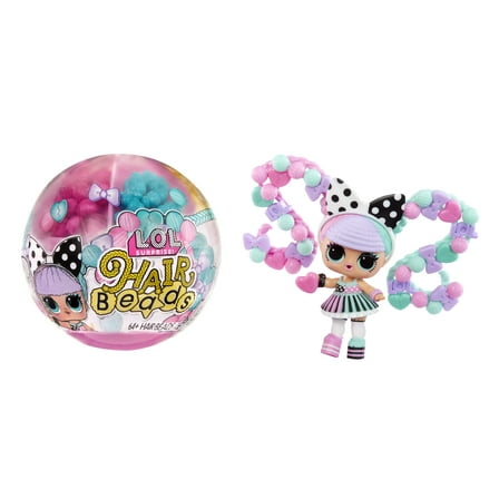 LOL Surprise Hair Beads Tots with 60  Hair Beads, Collectible Doll, DIY Hairstyles, Hair Beads, Toy Gift Girls Age 3 