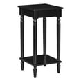 thumbnail image 2 of French Country Kim End Table with Shelf in Black Wood Finish, 2 of 8