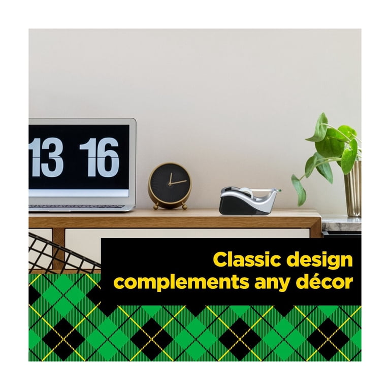Scotch Desktop Tape Dispenser, Silver and Black photo 6