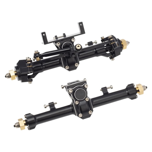 Ejes traseros denteros de control remoto de aleación de aluminio para Axi00006 Trucks Car Crawler DIY Accesorios Negro Sunnimix Eje trasero delantero RC