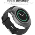 thumbnail image 2 of KOMI Watch Band Compatible with Samsung Gear S2, Soft Silicone Replacement Sport Band fit Gear S2 (SM-R720 / SM-R730 ONLY) Smart Watch, NOT FIT S2 Classic (SM-R732 & SM-R735), Black, 2 of 8