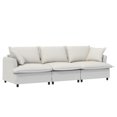 thumbnail image 3 of Oversized Single Seat Sofa Module for Modular Sectional, Chenille Armchair with Pillows, Modern Comfy Upholstered Lounge for Living Room, Apartment Bedroom, 2 Colors, 3 of 5