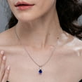 thumbnail image 3 of ANGARA Lab Grown 6.5 Ct Blue Sapphire Teardrop Pendant with Lab Diamond for Women in 14K White Gold (Size-14x10mm) | Anniversary, Jewelry Gift for Women | Lab-Grown Blue Sapphire Necklace, 3 of 7