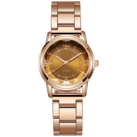 amousa Watch Ladies Temperament Luminous Steel Band Glass Alloy Quartz Watch
