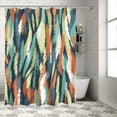 thumbnail image 3 of Shower Curtain Graffiti Feathers Print Shower Curtains for Bathroom Decor Abstract Pattern Colorful Shower Curtain Sets with Hooks Waterproof Fabric Bath Curtain Extra Long 72" X 84", 3 of 6