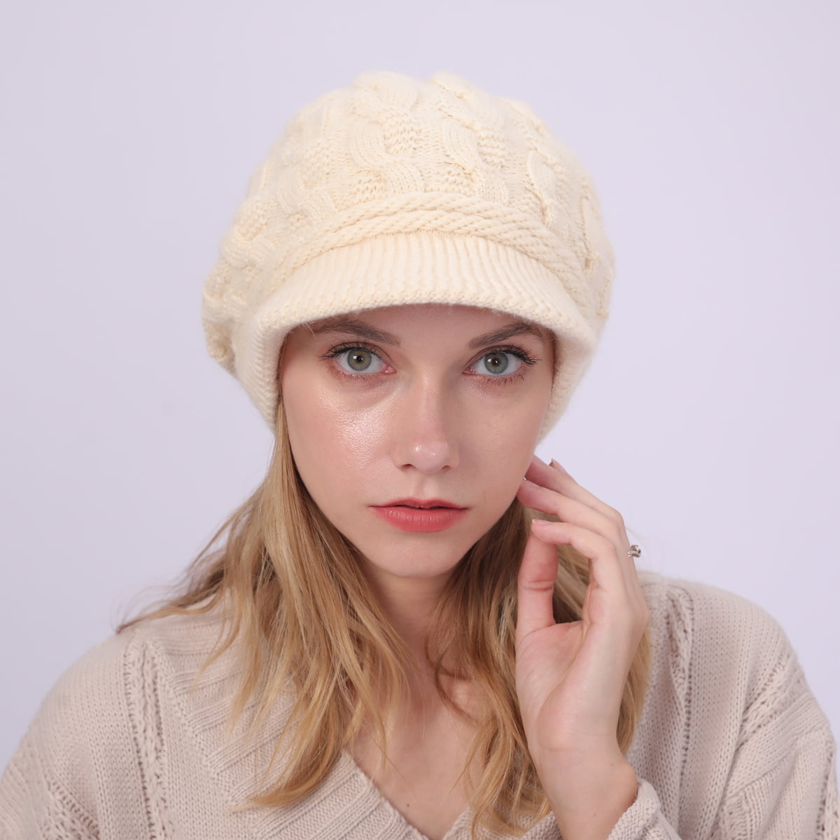 Winter Hat Women Hat with Peak Women 