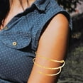 thumbnail image 1 of Brazalete de metal Fernando dorado 9cm D abierto remolino simple para mujer, 1 of 7