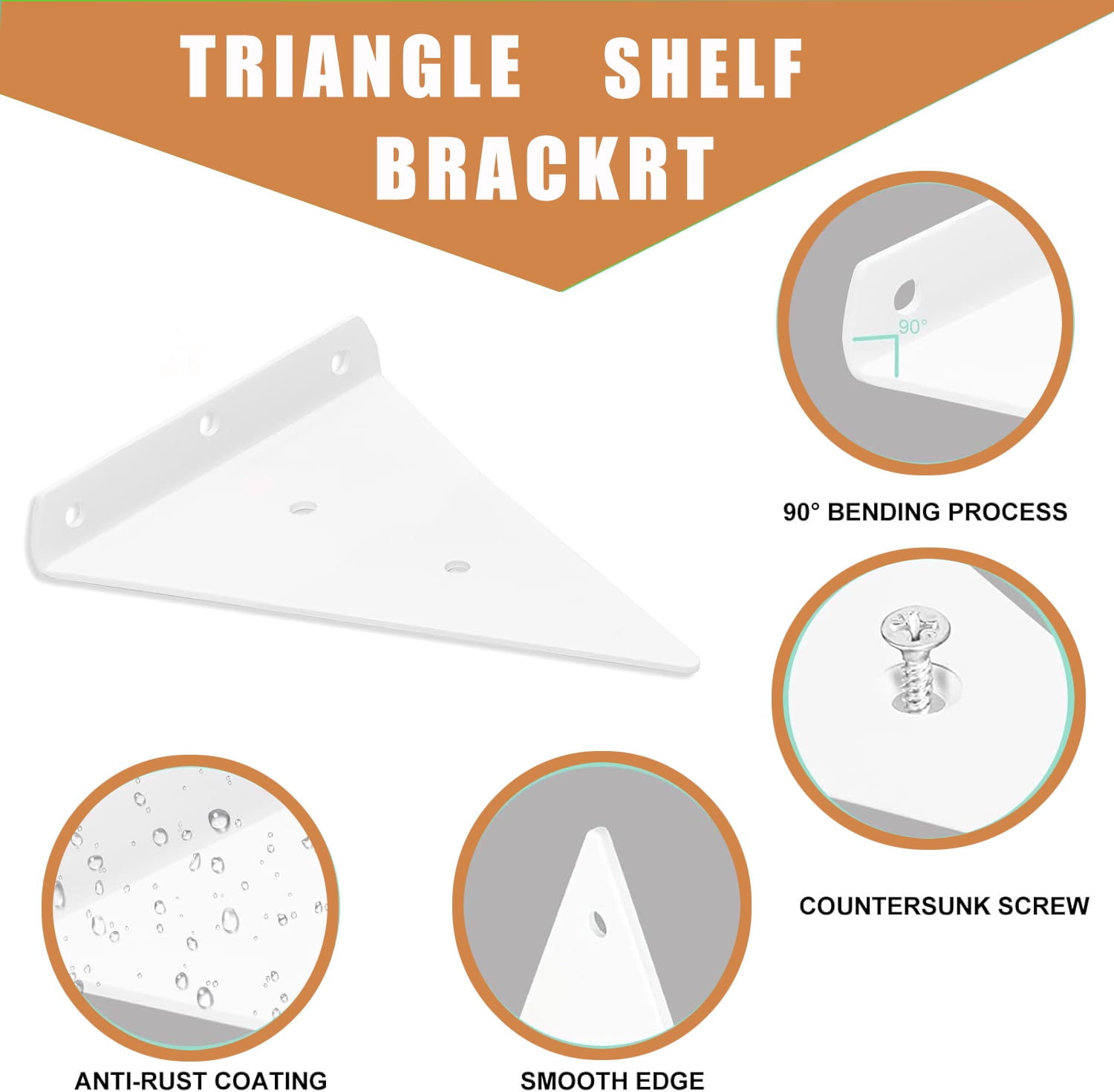 Furniture Anchors for Baby Proofing Heavy Duty Bracket Drywall Anchors Securing 1000 lbs Multiple Installation Options Keep Baby Pet Safety from Falling Furniture 4 Pack White Wall Anchors
