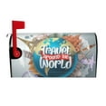 thumbnail image 2 of Daiia Travel Around The World Mailbox Cover , Magnetic Welcome Mailbox Wraps Post Letter Box Cover for Garden Yard Home Decor-25.5x21 in, 2 of 9