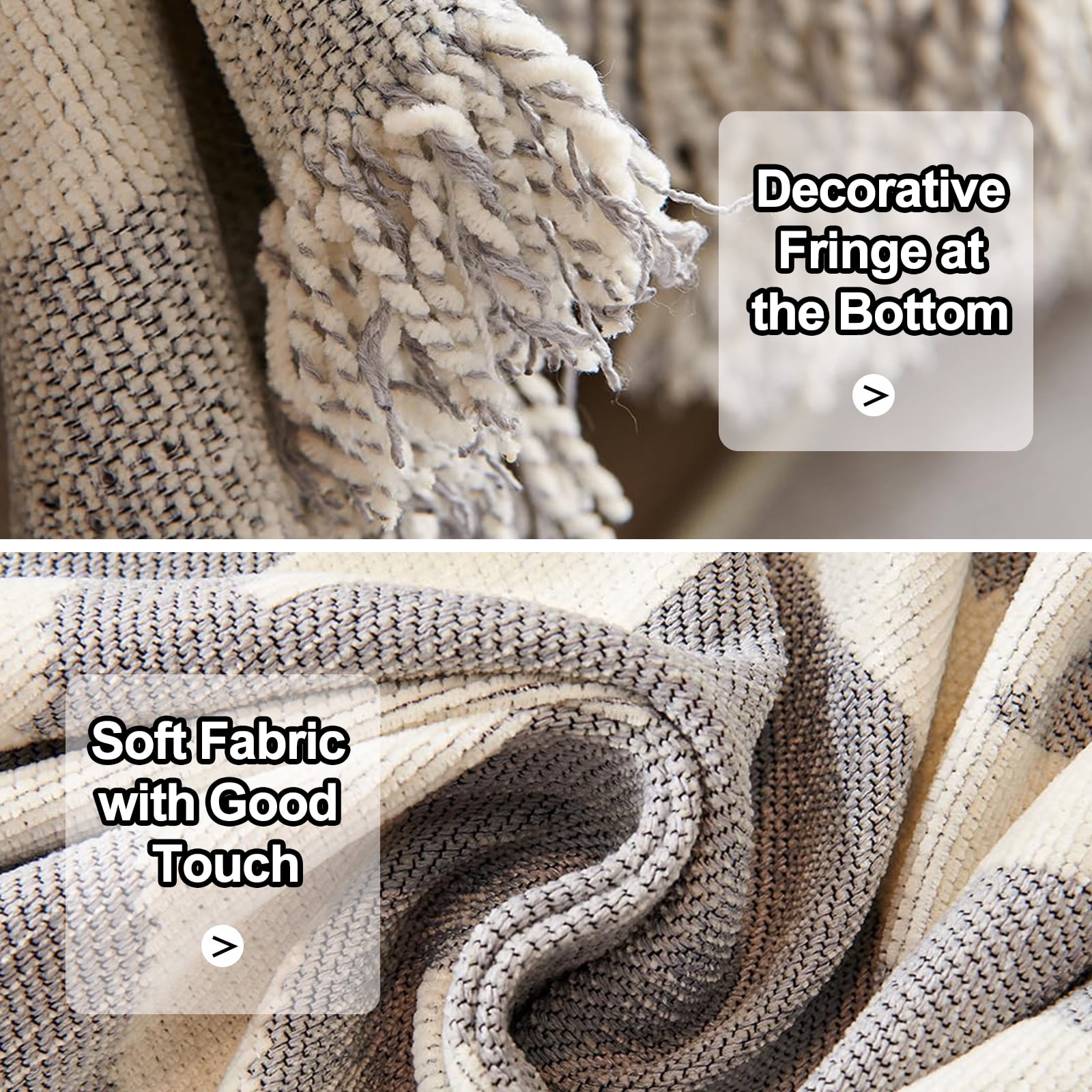 SANMADROLA Boho Sofa Cover Dog Couch Cover for Sectional Sofa Set Reversible Couch Protector for 3 Cushion Couch L Shape Sofa Covers Chenille Throw Couch CoverDog Cat Kids Sofa Cover -71" X 134"
