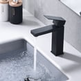 thumbnail image 6 of Sumerain Bathroom Faucet Single Hole Matte Black Lavatory Faucet, 6 of 7