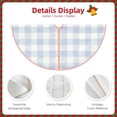 thumbnail image 4 of KLL Blue Checkboard Christmas Tree Skirt 30" ,Party Decorations Farmhouse for Christmas Decorations Holiday Party, 4 of 6