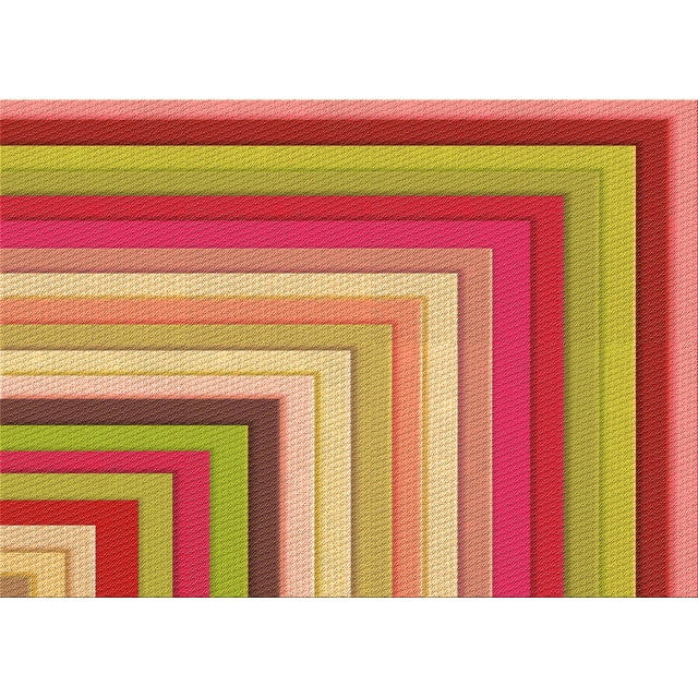 Ahgly Company Tapis d'Intérieur Lavables en Machine, Rectangles, Zone Jaune Transitionnel, 2' x 3'