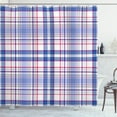 thumbnail image 1 of Ambesonne Checkered Shower Curtain, Country Style Soft, 69"Wx70"L, Violet Blue White Pink, 1 of 3