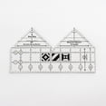 thumbnail image 1 of Agiferg Ruler Non-Slip 90° Degree Double Strip Clothing Design Ruler Acrylic 90° Ruler Hand Sewing Cutting Ruler, 1 of 1