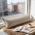 thumbnail image 5 of Lilixerw Long Lumbar Pillow 11.81x27.56 inch, Herringbone Bolster Pillow with Insert, Backrest Bed Pillow for Sofa, Bedroom, Living Room Decoration, 5 of 7