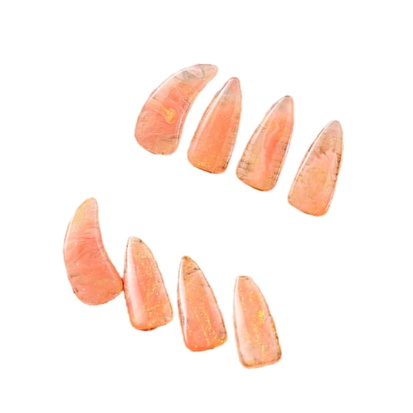 Yinanstore 8Pcs Guzheng Finger Picks Rounded Corner for Adults Sturdy General Level Guzheng Nail Covers Fingertip Protectors for Playing style F