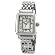 Michele Womens Deco Madison Diamond Silver 33mm Watch MWW06T000141