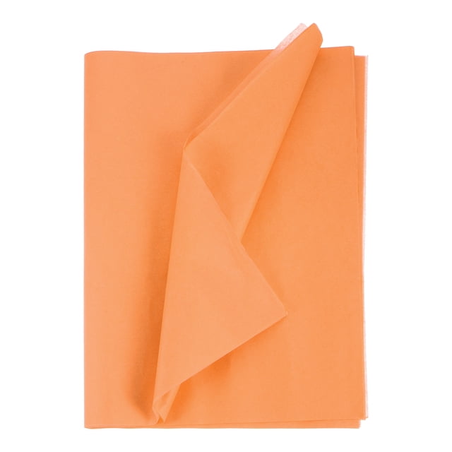 Uxcell 50 Hojas de Papel de Seda 14" x 20", Papel de Seda para Bolsas de Regalo Papel de Seda Naranja Oscuro para Envolver Regalos